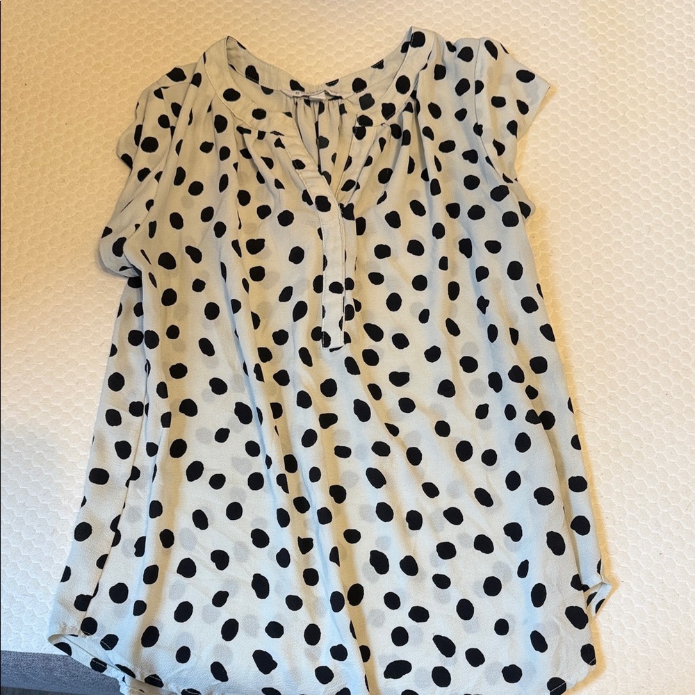 41 Hawthorn Black and White Polka Dot Blouse